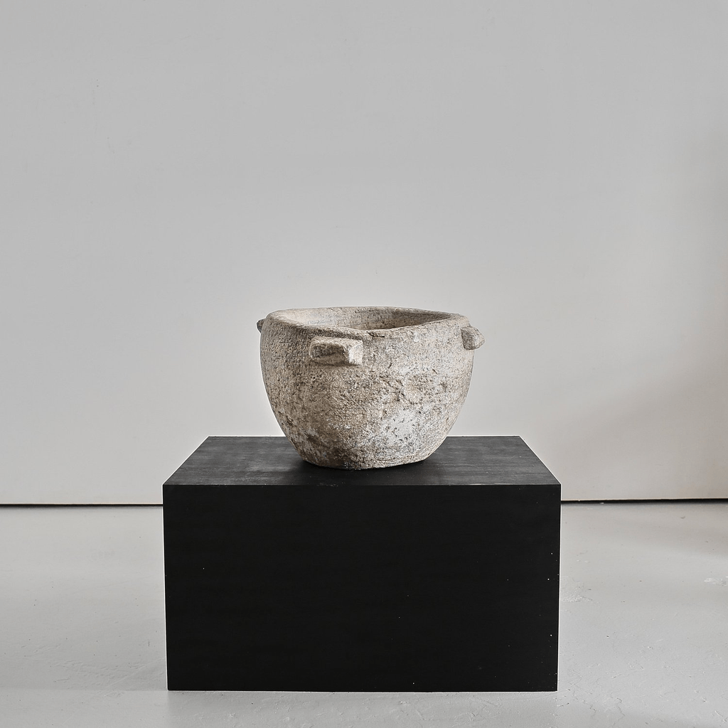 Primitive XXL 16th C. Spanish Marble Mortar