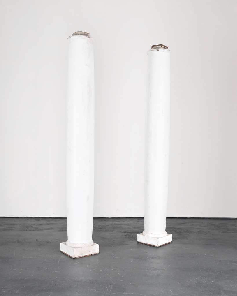 Pair Of Solid Pine Portuguese Columns