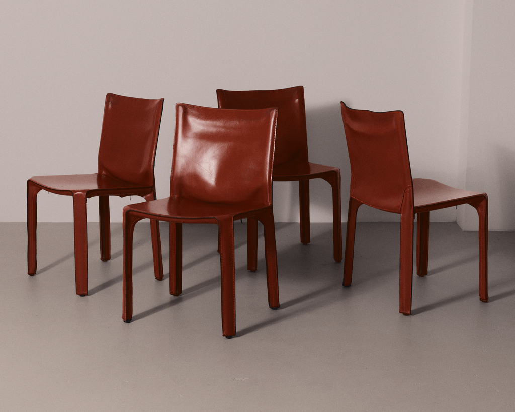 Set of 4 CAB chairs by Mario Bellini