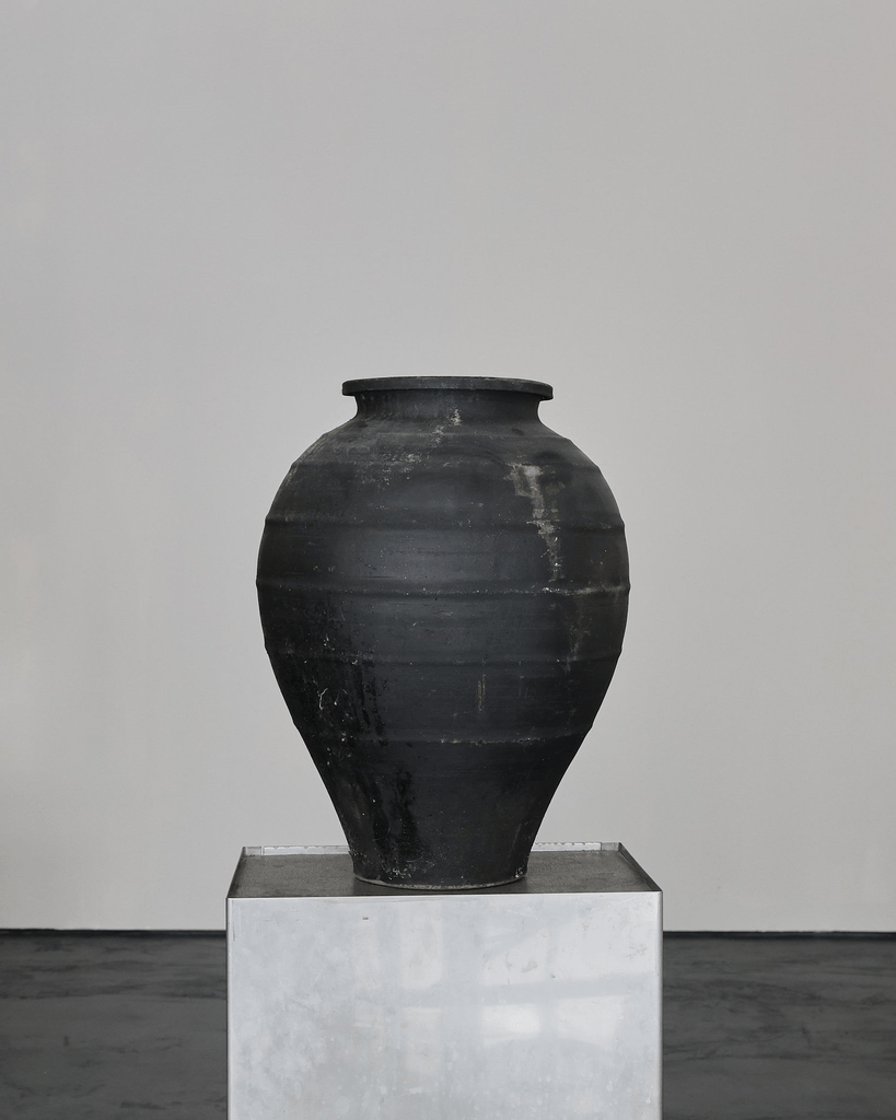 19Th C. Black Terracotta Portuguese Vessel