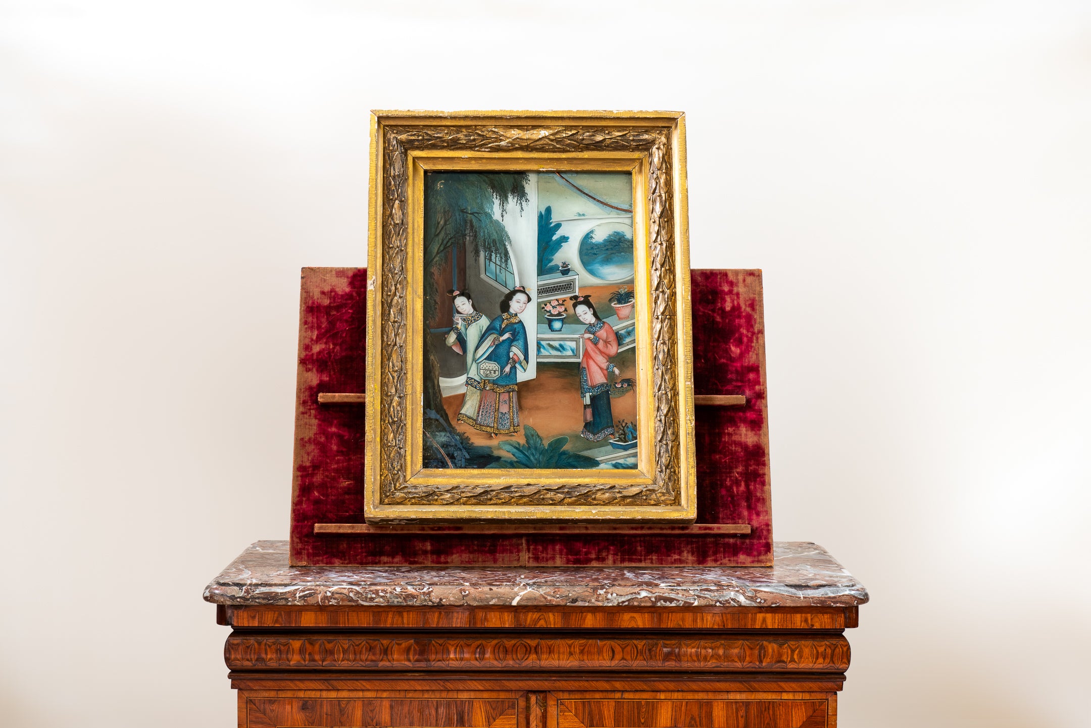 A Chinese Reverse Glass Painting