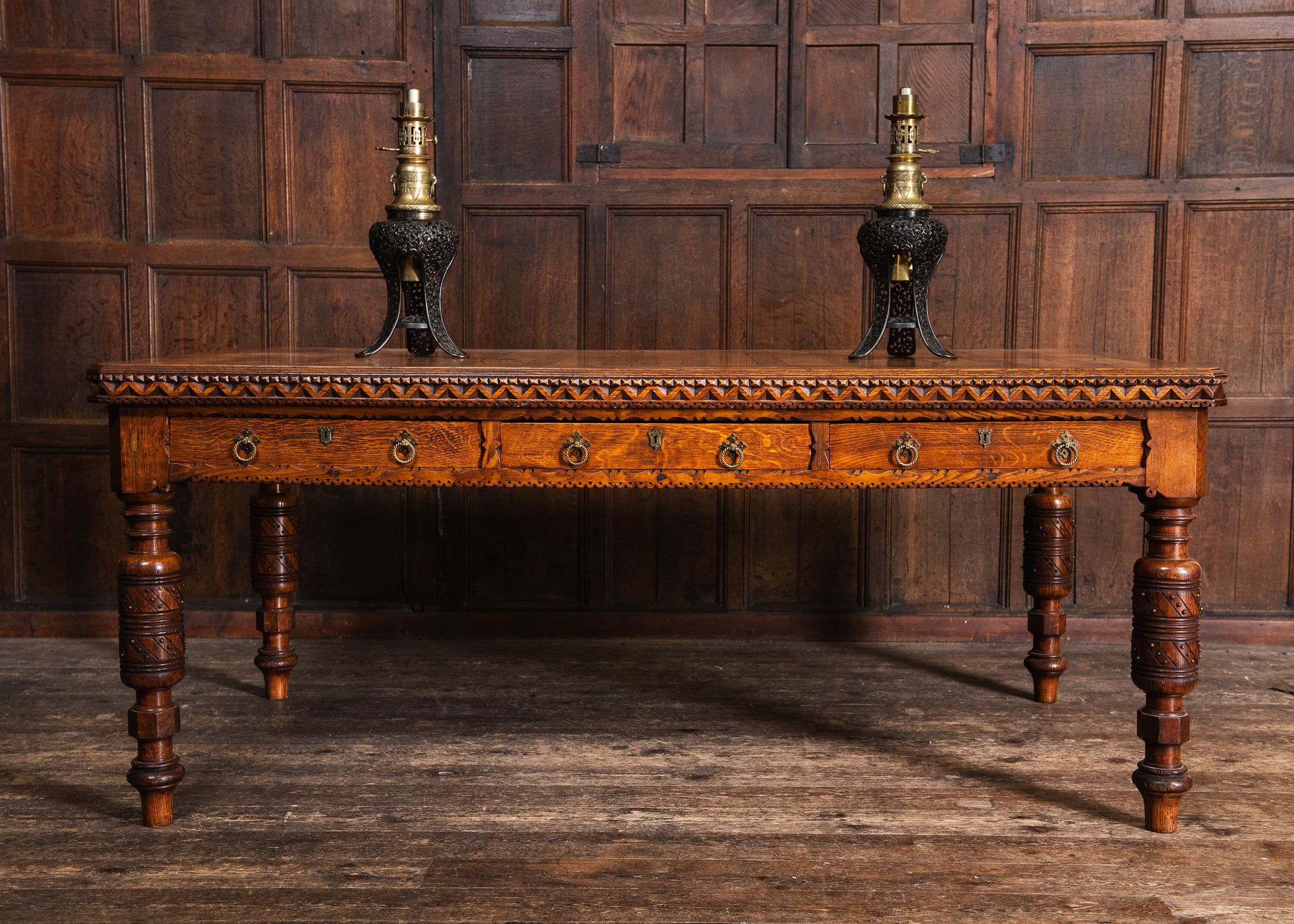 A Large Mid-Nineteenth Century Library Table image 3