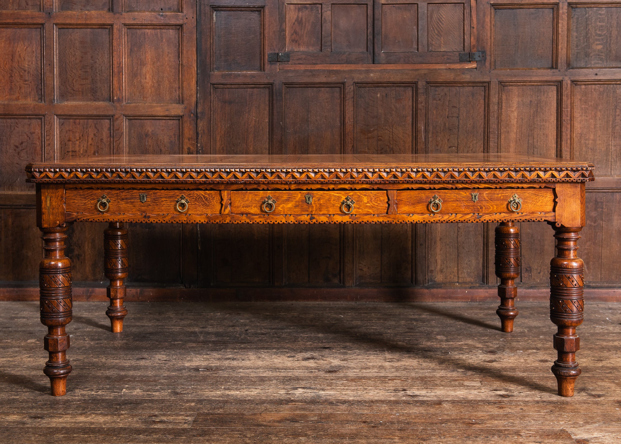 A Large Mid-Nineteenth Century Library Table image 4