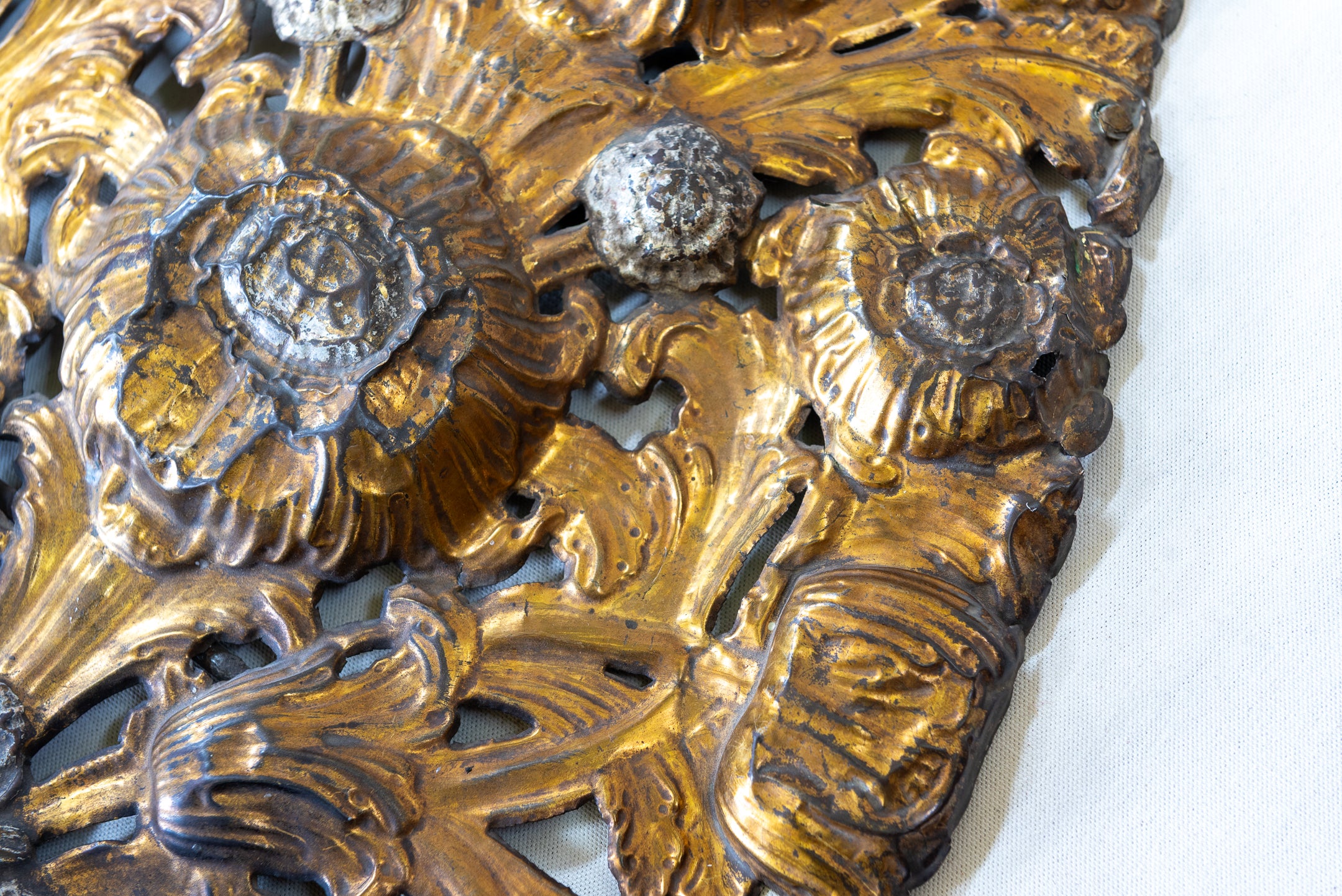 A Large Pair of Repousse Wall Sconces image 3
