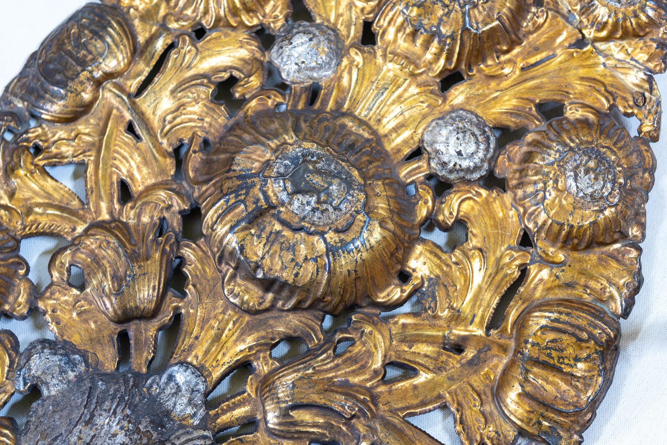 A Large Pair of Repousse Wall Sconces image 4
