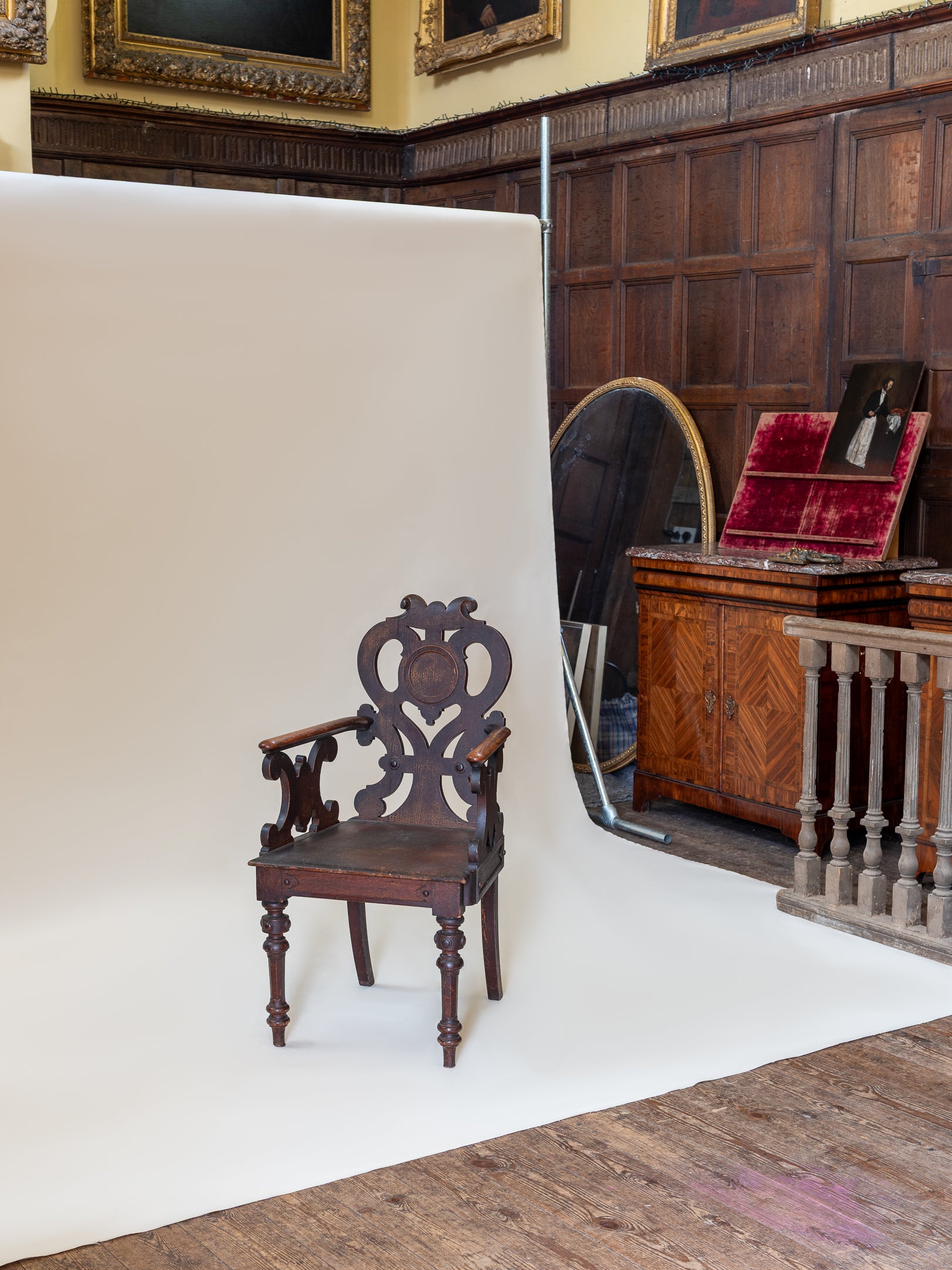 A Mid-19th Century Hall Chair image 7