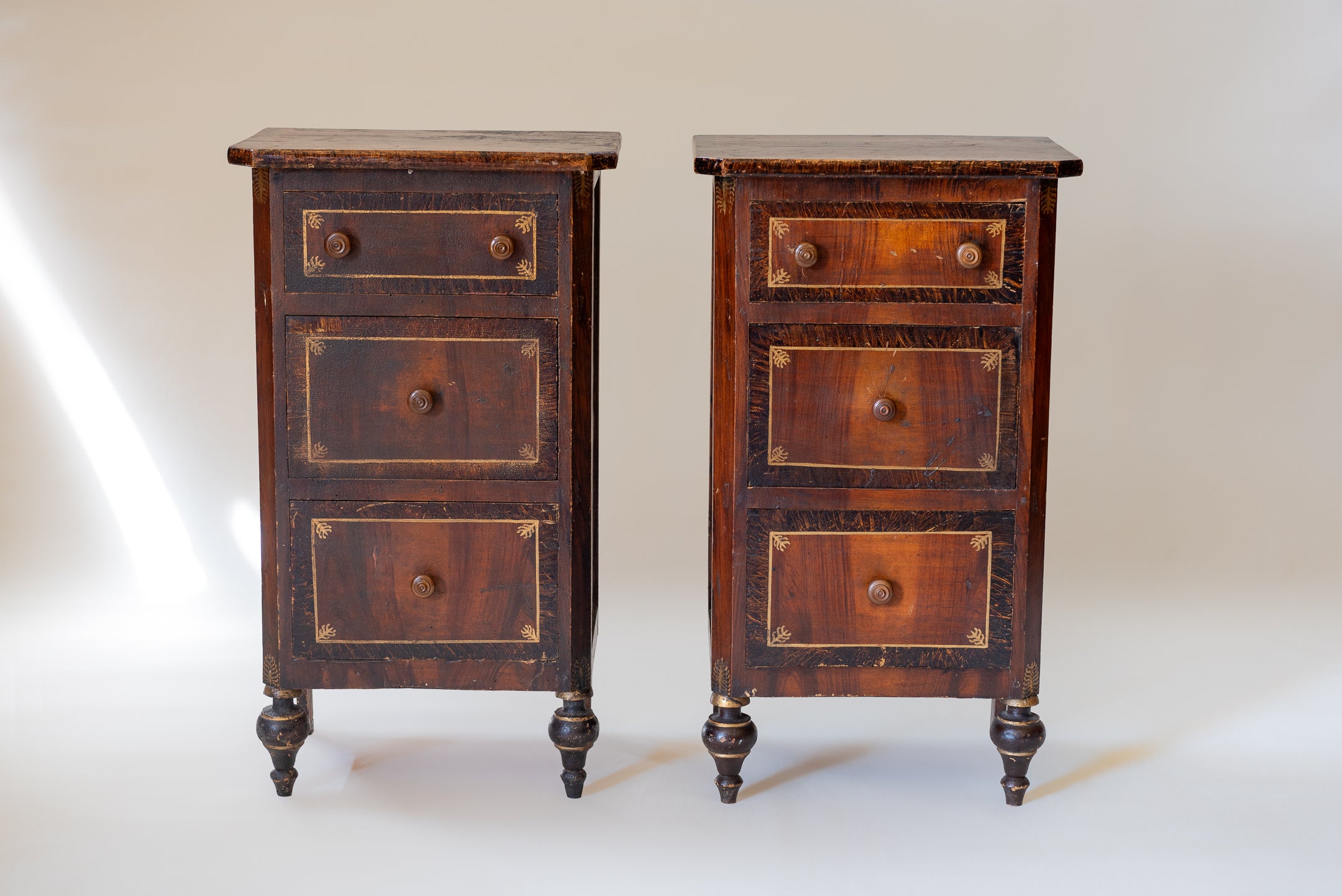 A Pair of North Italian Bedside Cabinets image 4