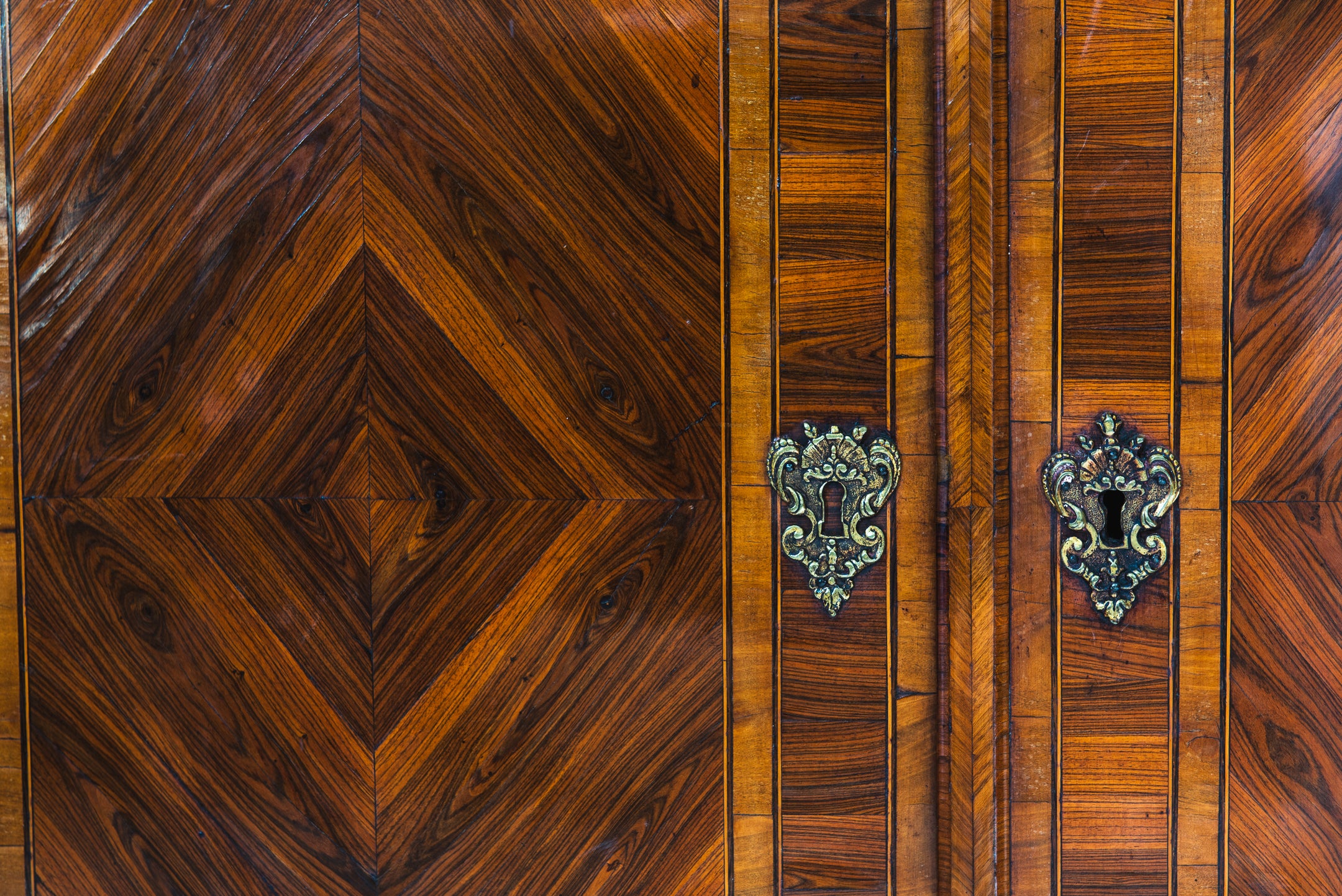 A Pair of Louis XV style Kingwood and Rouge Royal Marble Side Cabinets image 5