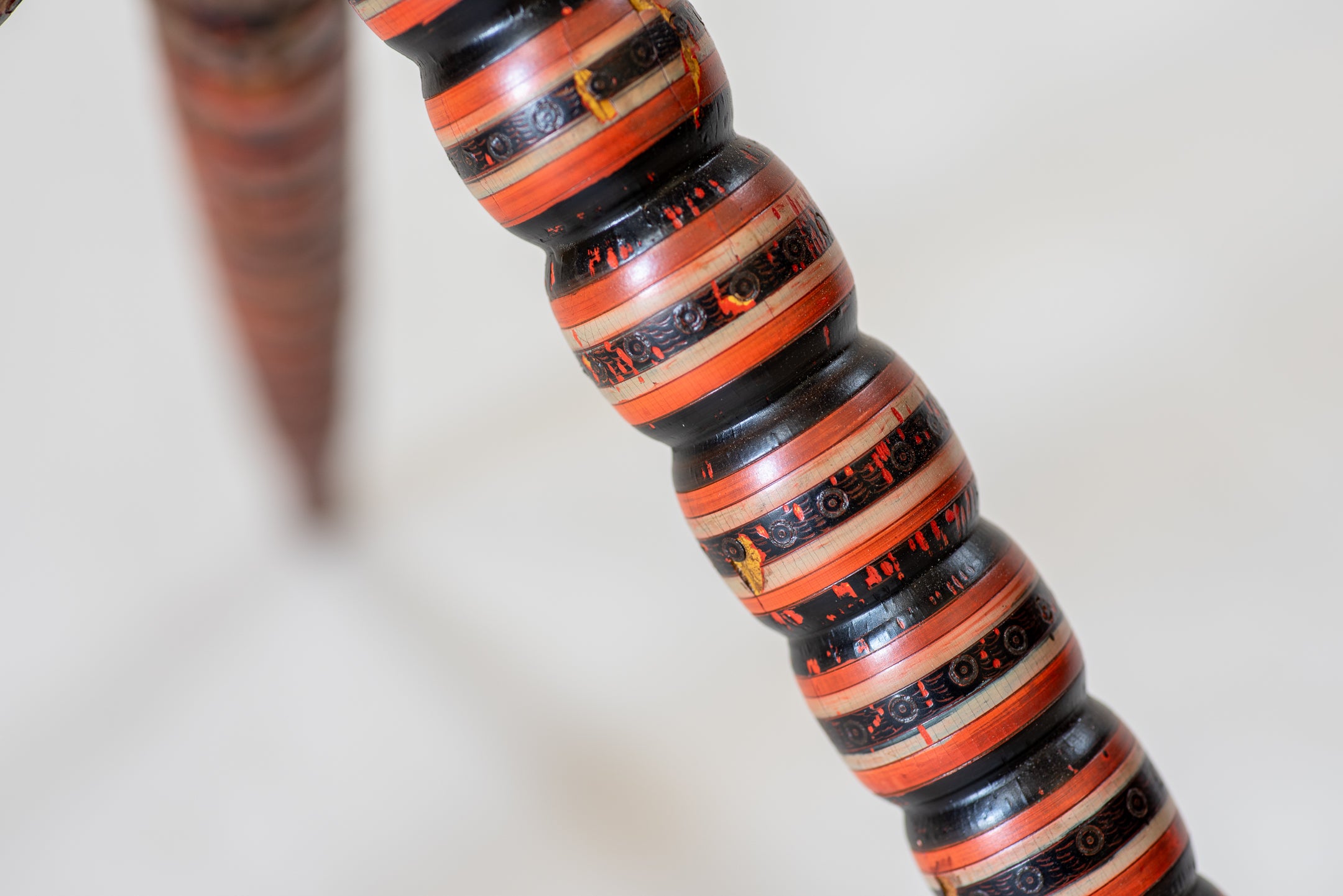 A Polychrome Decorated Tripod Table image 7