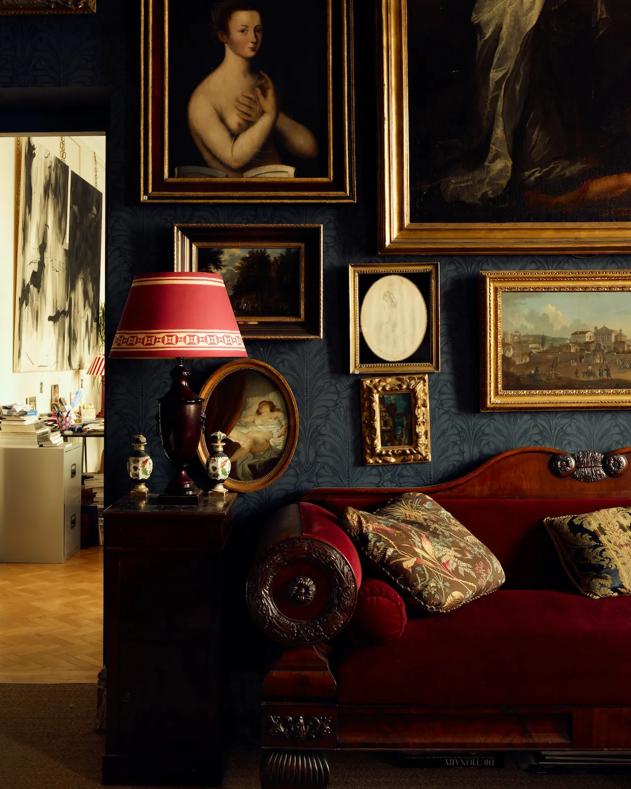 Alvaro creates many of his pieces on commission so his lampshades can be integrated into a variety of settings.