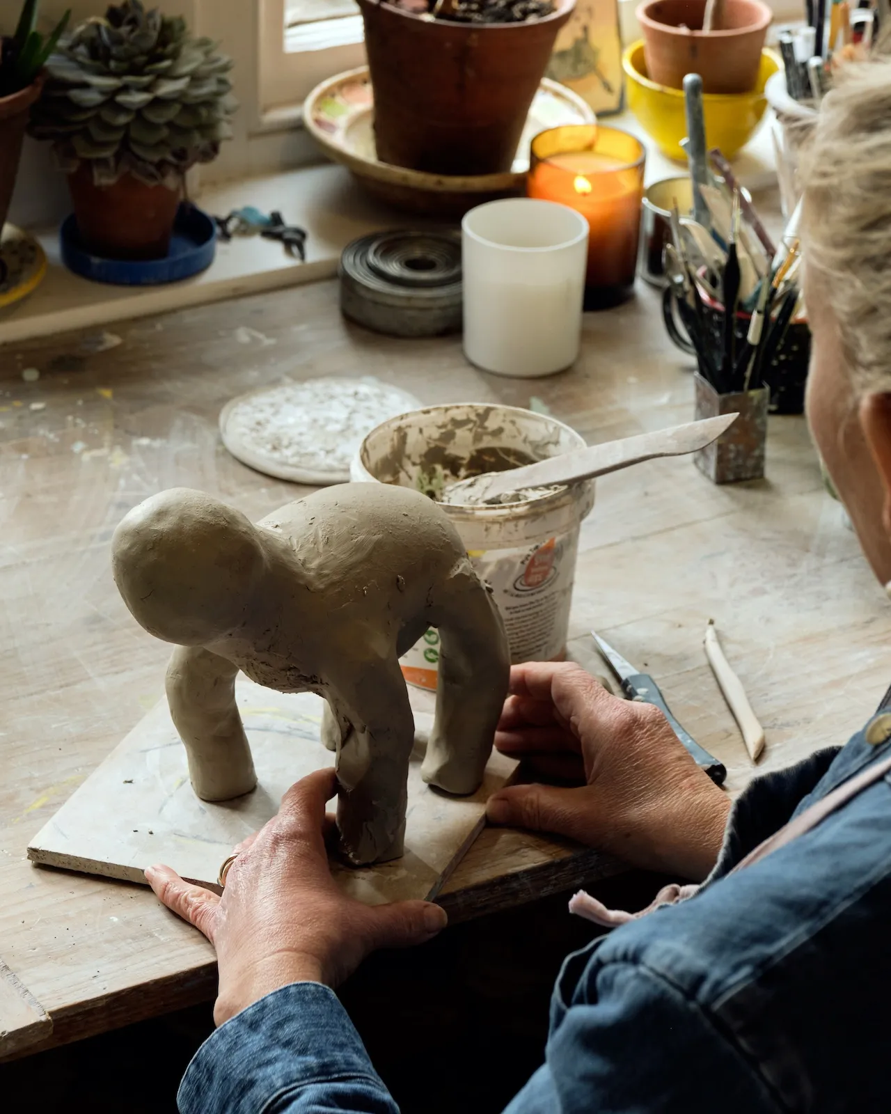 The first stages of creating one of Claudia's lions