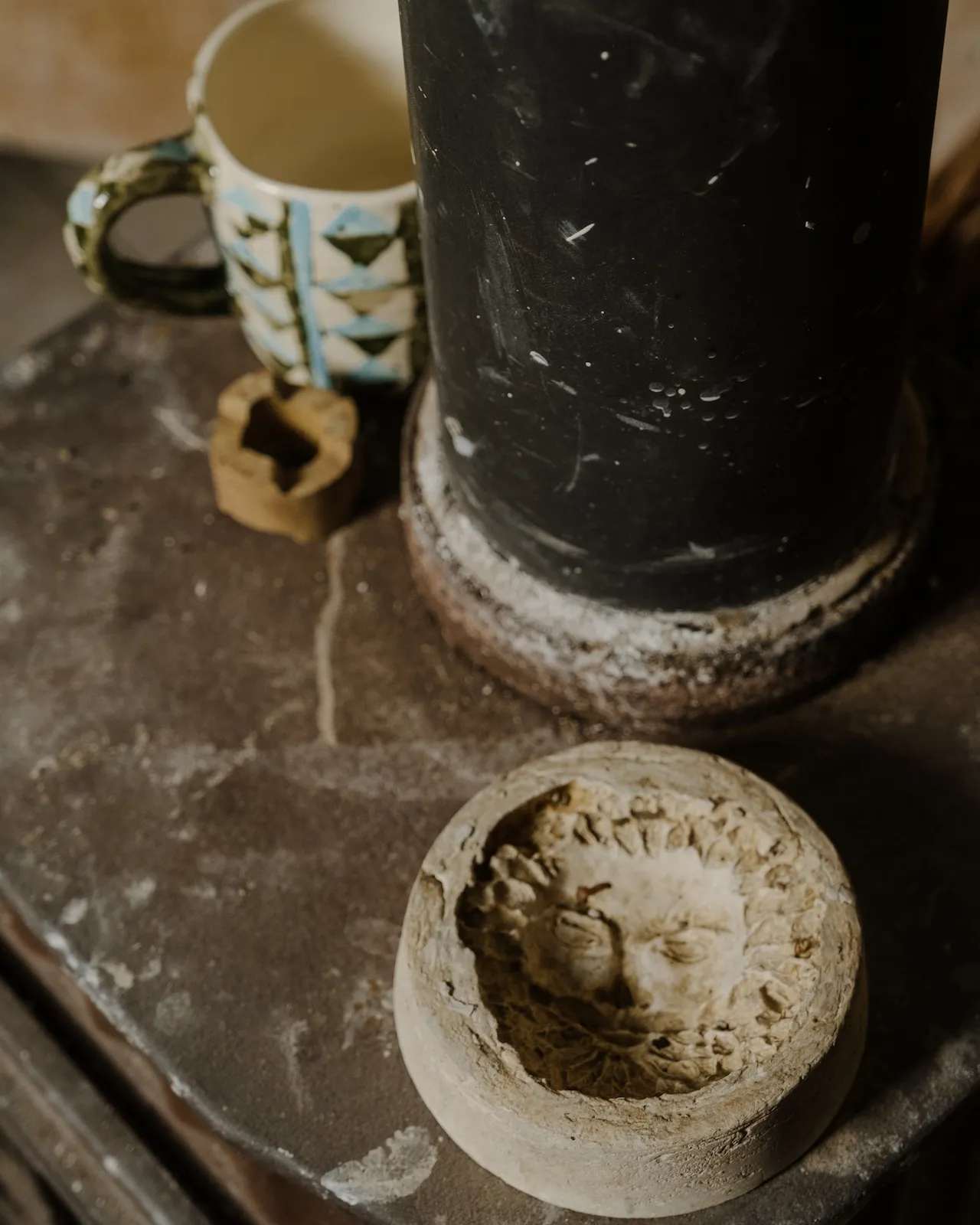 A mold for a 'Green Man', as seen via Luke Edward-Hall's Instagram