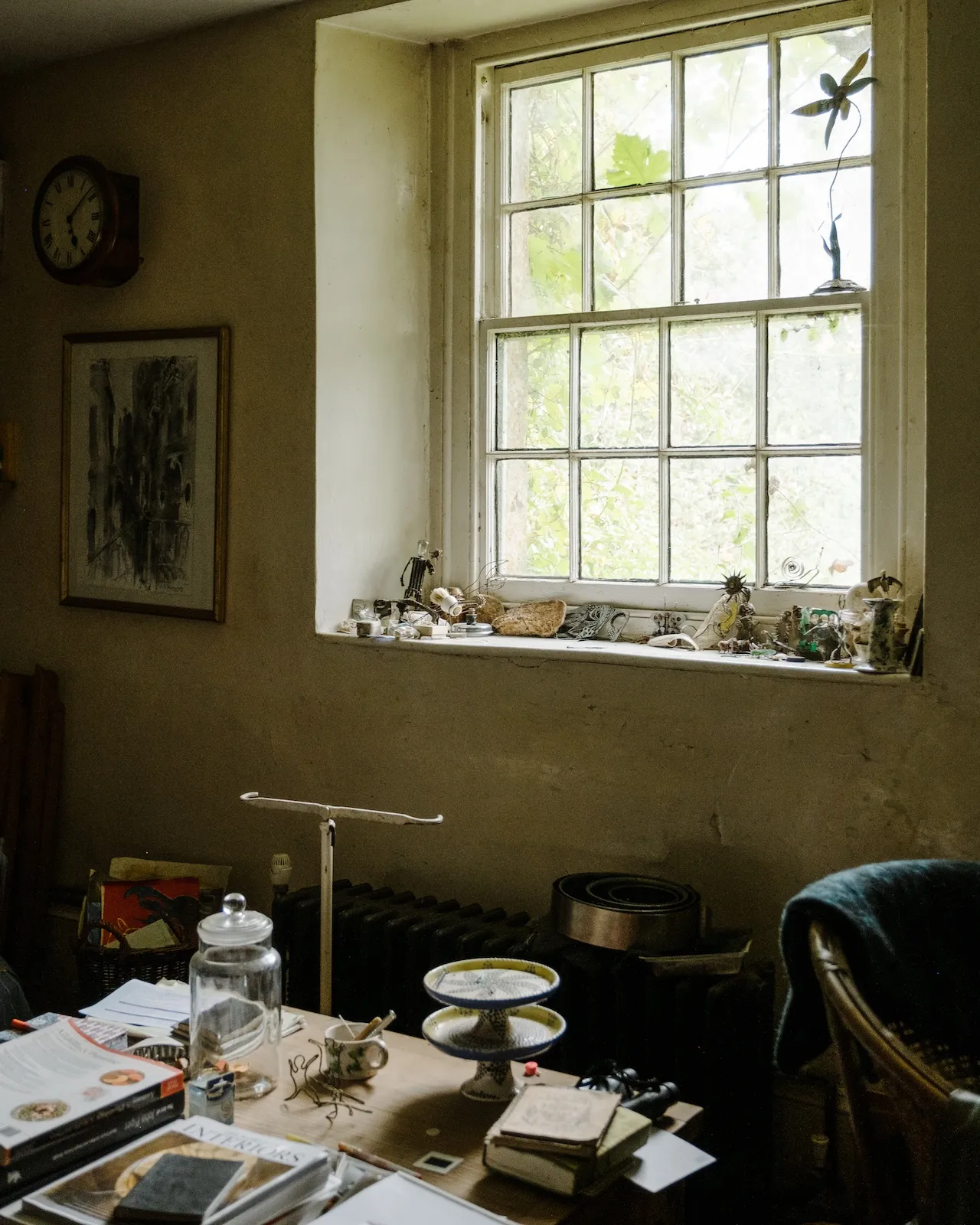 Every Christmas Henry gives her a small sculpture for her window sill. Henry's scupltures revolve around re-use, so they are all made from disgarded objects. There are butterflys made out of cogs and figures with lightbulbs for heads