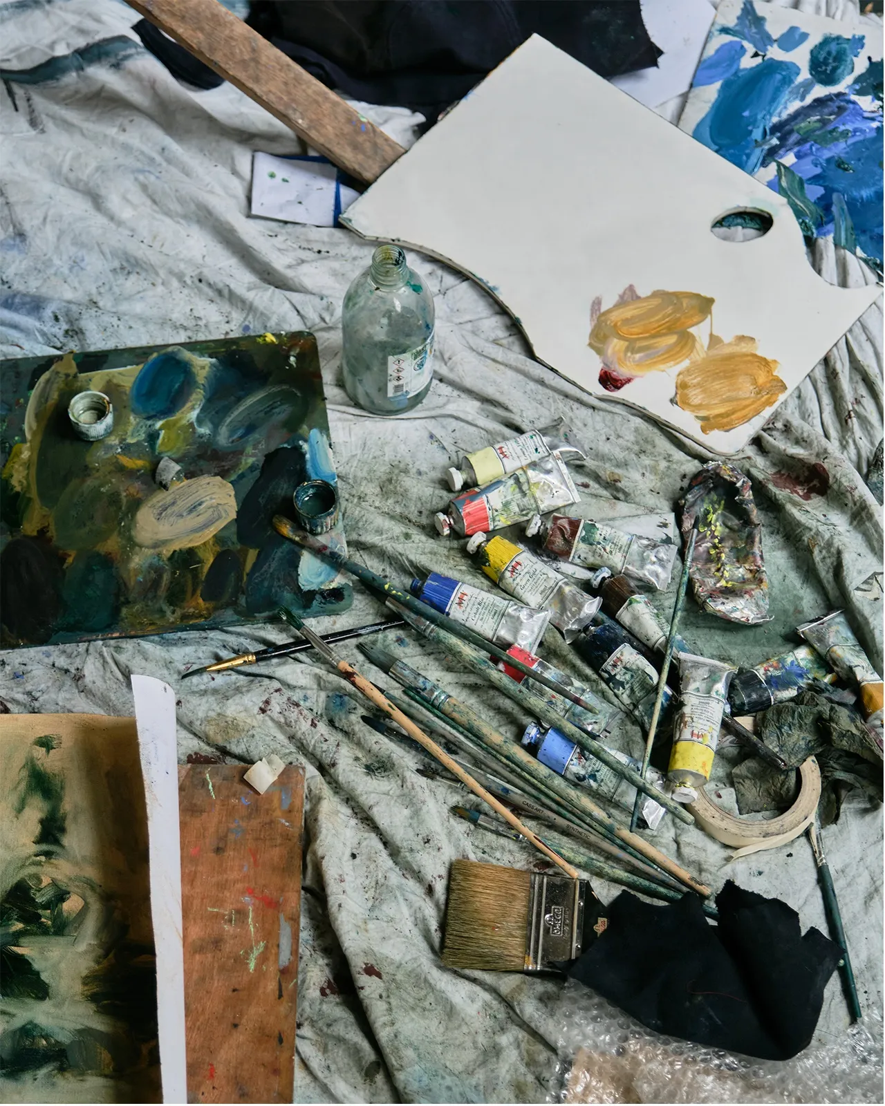 Tyga’s early work was mainly monochrome. A trip to India helped her embrace colour, which she now uses in oils, pastels and ink.
